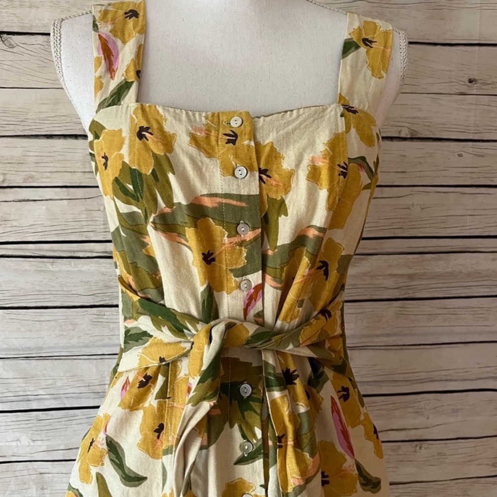 L*Space Floral Linen Blend Dress Mykonos in Ibiza - Picture 6 of 13
